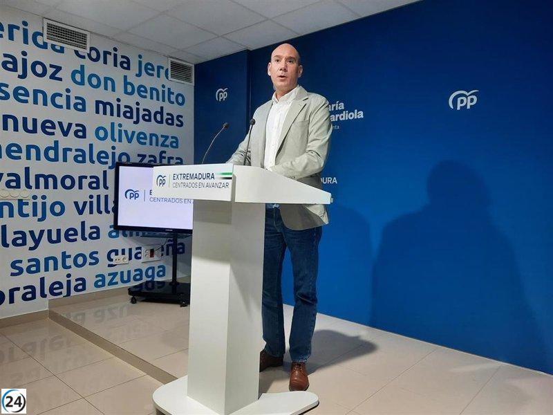 El PP se opone a las enmiendas a los PGEx y advierte sobre un posible apoyo entre PSOE y Vox.