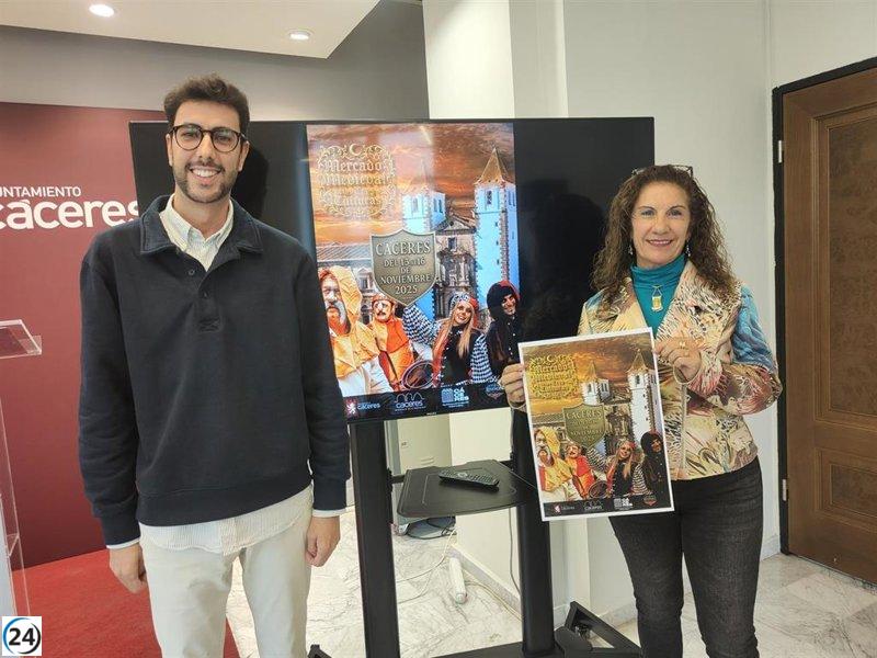 Cáceres se prepara para su XXIV Mercado Medieval con 200 puestos y grandes espectáculos.