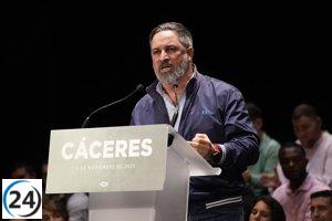 Abascal se unirá a la presentación de candidatos de Vox en Mérida este lunes.