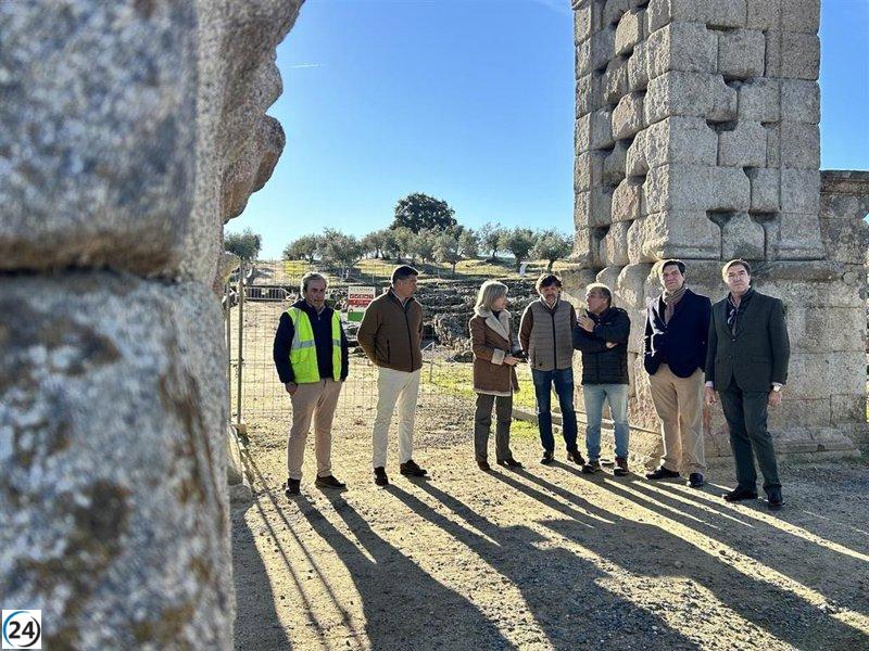 Finalizarán en febrero de 2026 los trabajos de mejora en la Ciudad Romana de Cáparra.