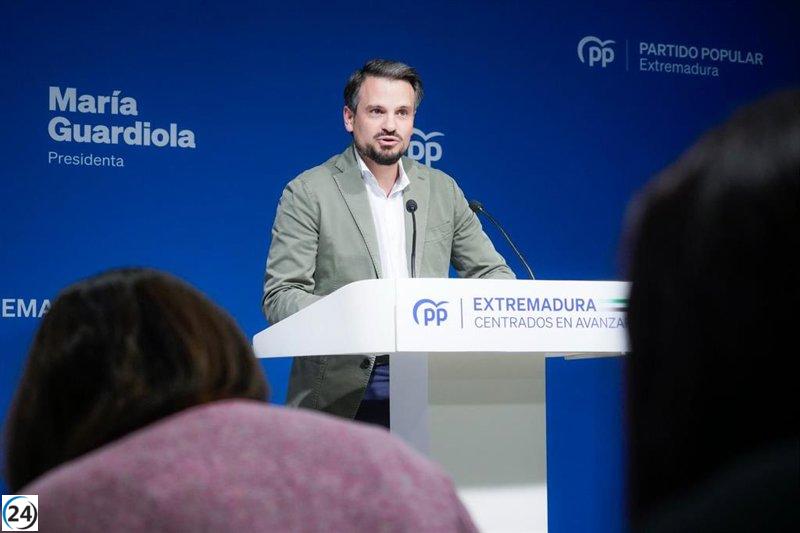 El PP de Extremadura se unirá a la protesta en defensa de la 