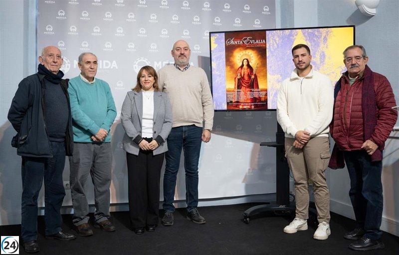 Mérida se prepara para la celebración de Santa Eulalia con desfiles, fuegos artificiales y una pitarra comunitaria.