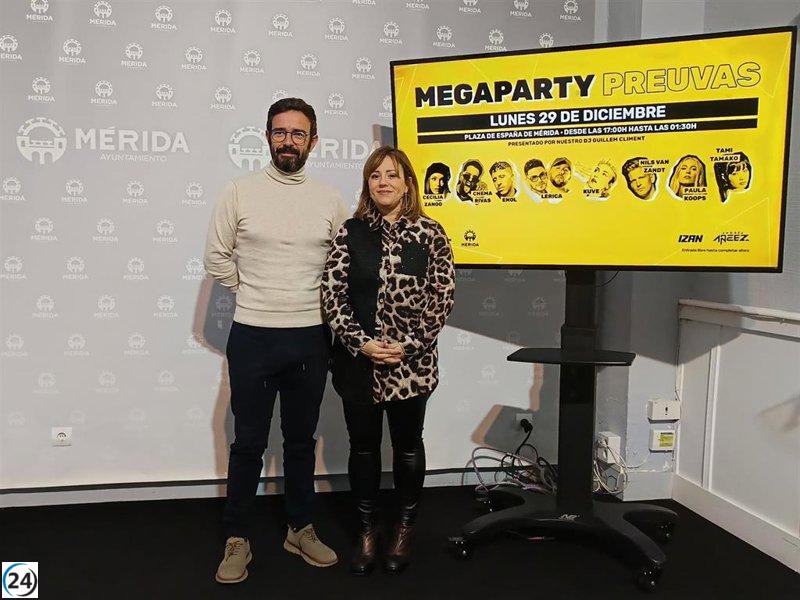 Mérida celebrará una fiesta preuvas en la Plaza de España con actividades para niños y música toda la noche.