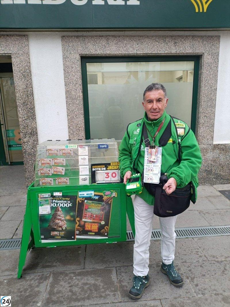 La ONCE entrega 350.000 euros en Badajoz a través de su cupón diario.