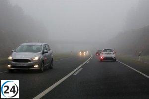 La niebla limita la visibilidad en diversas rutas de Extremadura.