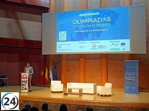 Eurodiputados extremeños congregados en Mérida para competencias sobre la UE este viernes.