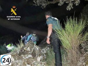 Guardia Civil rescata a dos senderistas perdidos en Las Hurdes.