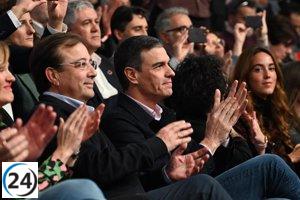 Sánchez y Vara presentan a Salaya en Cáceres tras su visita en el IES Zurbarán de Navalmoral.