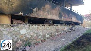 Incendio en Norba Club de Golf de Cáceres causa daños significativos.