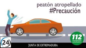 Mujer de 79 años gravemente herida en un accidente en La Roca de la Sierra (Badajoz)