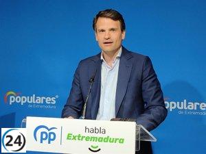 PP solicita a Vara exigir la declaración de Extremadura como zona gravemente afectada por borrasca Efraín a Calviño.