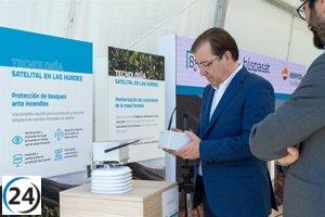 Proyecto de reforestación en Las Hurdes combina tecnología espacial para prevenir incendios y mejorar conectividad.