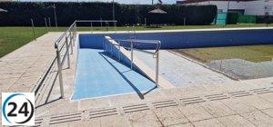 Finalizan trabajos de impermeabilización y accesibilidad en piscina de Campo Lugar, en Cáceres.