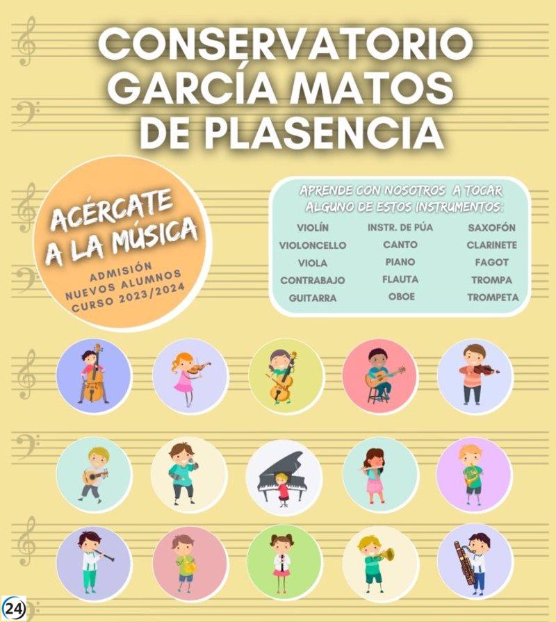 Más de mil niños asistirán a los conciertos educativos del Conservatorio de Música de Plasencia.