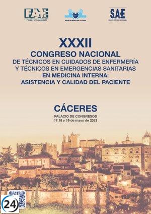 Congreso Nacional de Técnicos de Enfermería reunirá a más de 250 profesionales en Cáceres en mayo