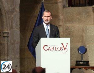 Rey entrega a secretario de la ONU el Premio Carlos V en Yuste.