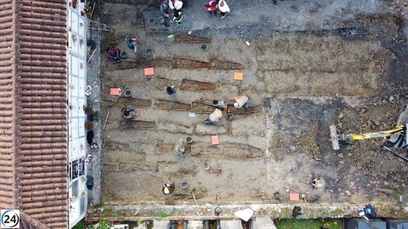 Exhumado en Orduña el cuerpo de un vecino de Fuente del Maestre fallecido en 1941.