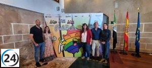 Los artistas Agoney y Vicco asisten a la fiesta 'L@s Palom@s 2023' de Badajoz el 10 de junio.