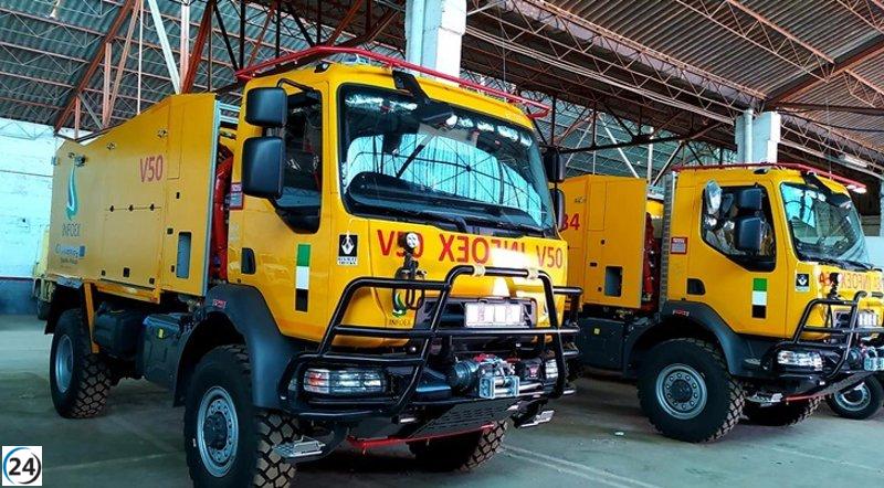 El fuego en Sierra de Fuentes controlado y nivel de peligrosidad disminuido