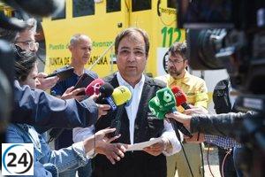 Noche devastadora en Hurdes y Gata: más de 3.000 hectáreas afectadas según Vara