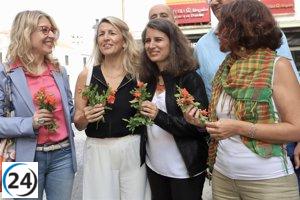 Yolanda Díaz busca acabar con la desigualdad y apoya a Unidas por Extremadura.