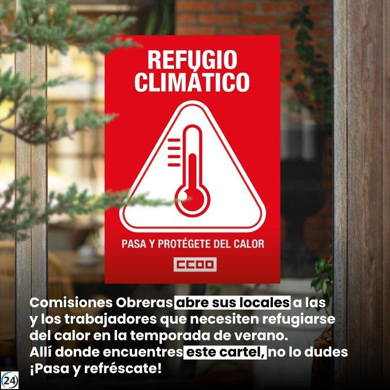CCOO permite acceso a sus sedes en Extremadura para refugiarse del calor