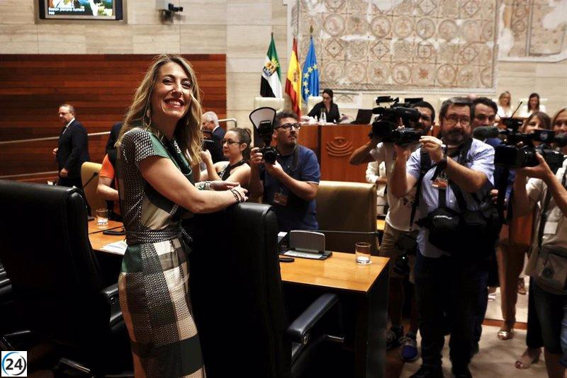María Guardiola, elegida presidenta de Extremadura gracias a PP y Vox.