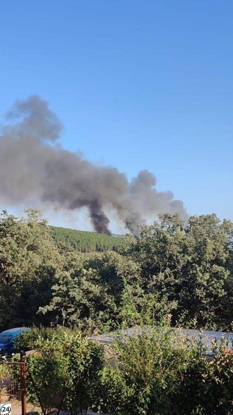 Controlado el incendio forestal en Villanueva de la Vera tras declararse el 23 de julio