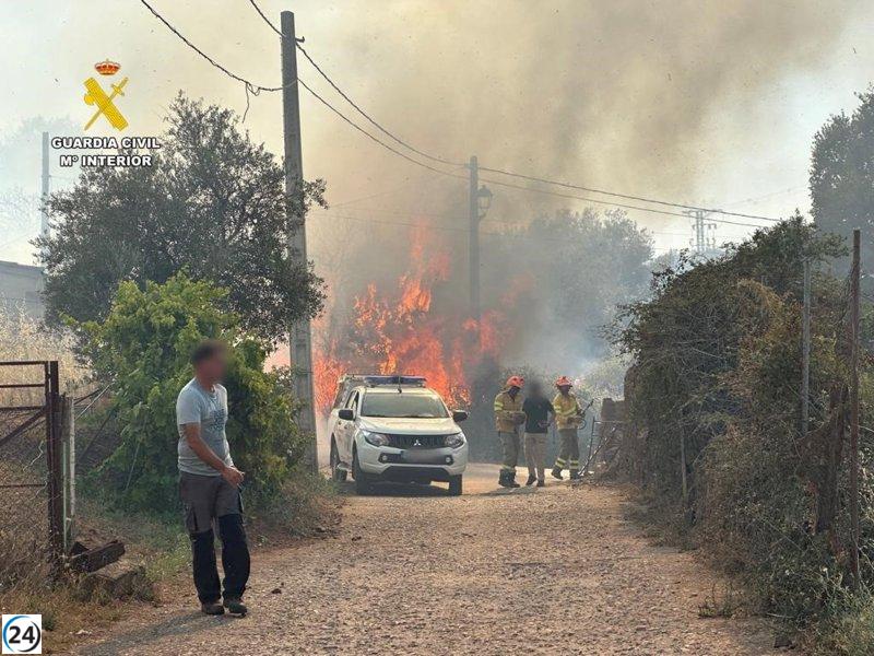 Arrestado el supuesto culpable de los incendios forestales en Hernán-Pérez (Cáceres) en julio