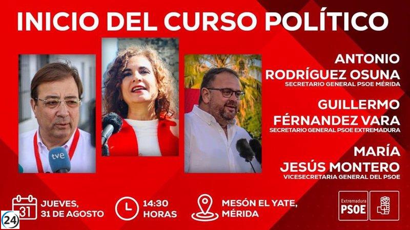 Políticos socialistas se unen en Mérida para inaugurar el curso político
