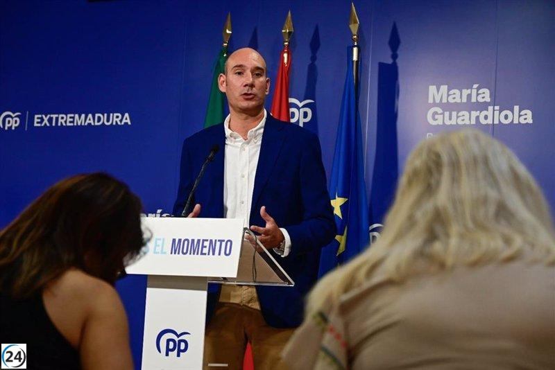 El PP extremeño lamenta falta de cortesía del PSOE con el nuevo Ejecutivo regional