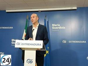 El PP resalta que su 'revolución fiscal' beneficia a la mayoría de los extremeños, con especial enfoque en las rentas medias y bajas