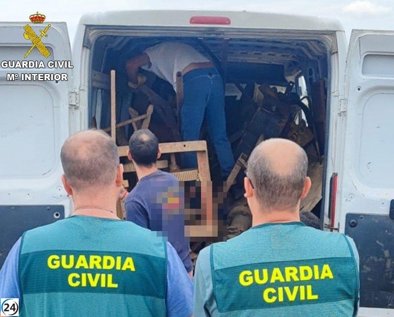 Desmantelado grupo delictivo por la Guardia Civil tras perpetrar 33 robos en fincas agrícolas.
