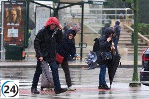El Centro 112 Extremadura coordina 68 incidentes por la borrasca Bernard en un solo día.
