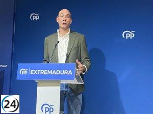 PP de Extremadura promete solucionar problemas ante una oposición fuertemente crítica