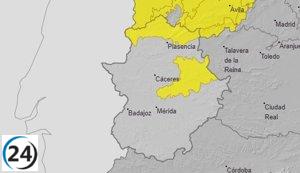 El norte de Cáceres y Villuercas y Montánchez en alerta amarilla por vientos, según el 112