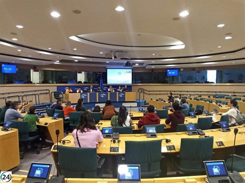 Eurodiputado Sánchez Amor recibe a Aspace Badajoz en el Parlamento Europeo de Bruselas para programa especial